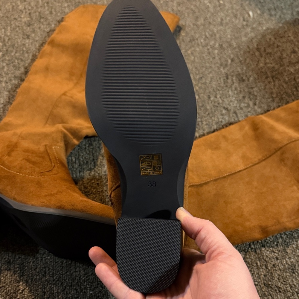 Woman’s Tan Suede Boots - Picture 5 of 5